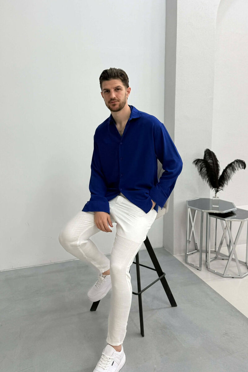 ONE COLOR MEN SHIRT BLUE/BLU - 2