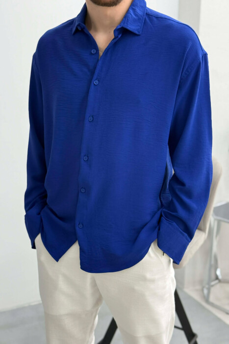 ONE COLOR MEN SHIRT BLUE/BLU - 3
