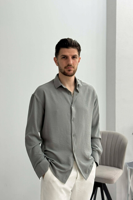 ONE COLOR MEN SHIRT GREY ASH/GRI HIRI 