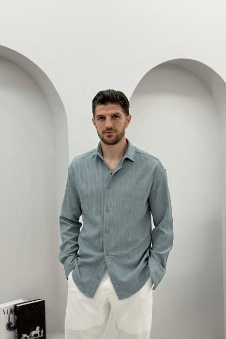 ONE COLOR MEN SHIRT GREY/GRI 