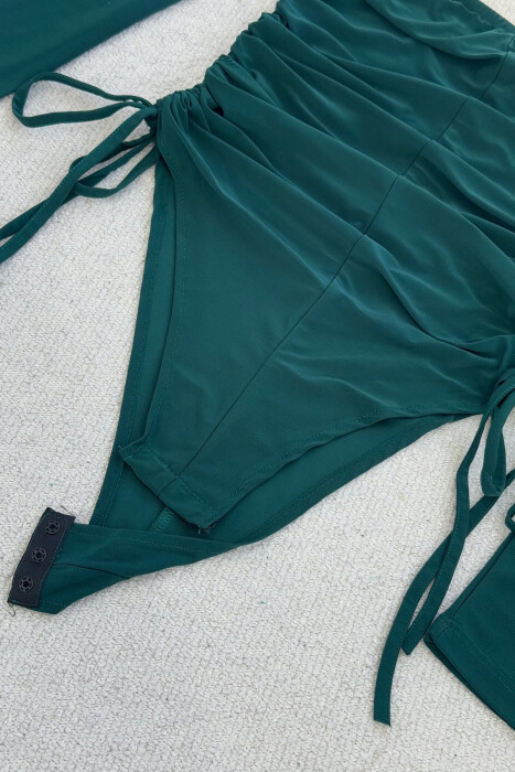 ONE COLOR OPEN NECK WOMEN BODY GREEN/JESHILE - 3