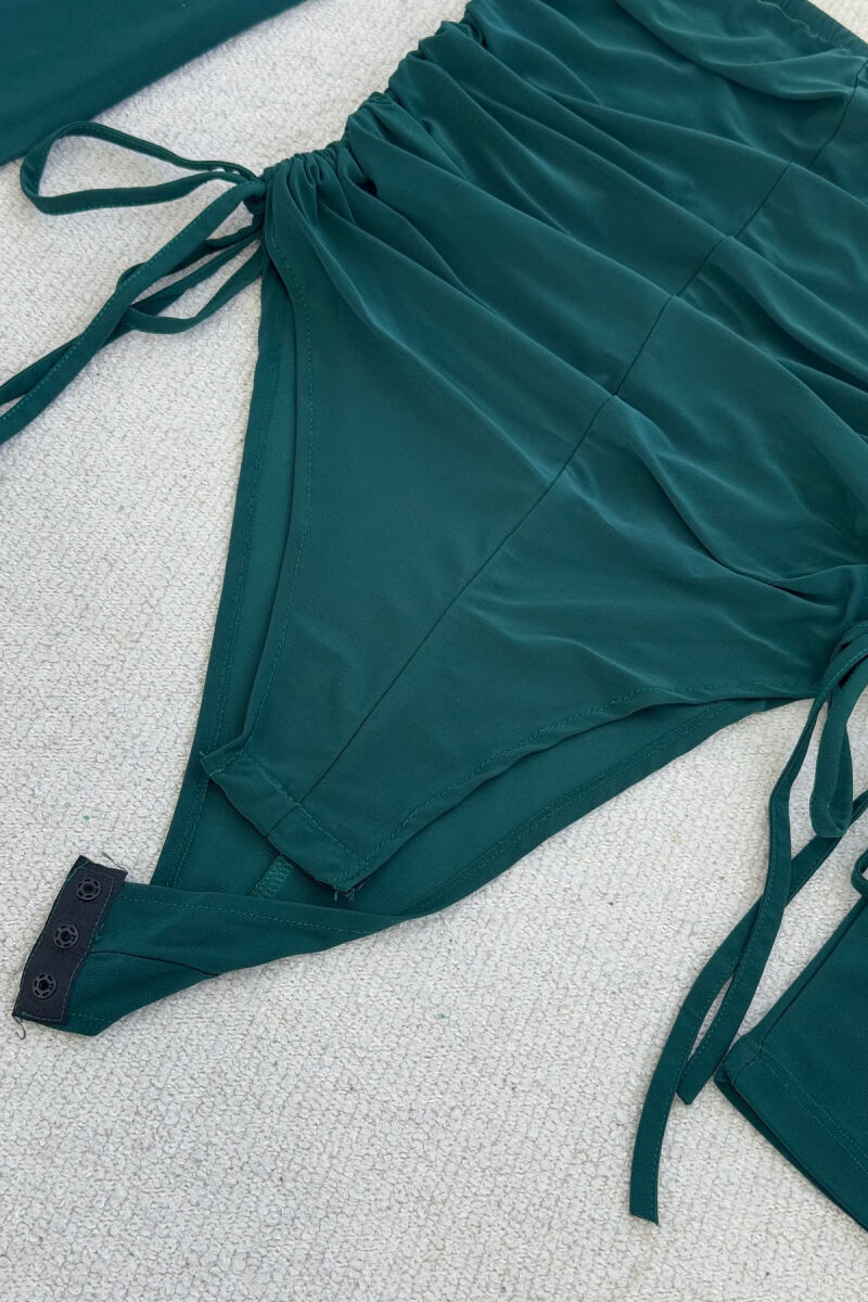 ONE COLOR OPEN NECK WOMEN BODY GREEN/JESHILE - 3