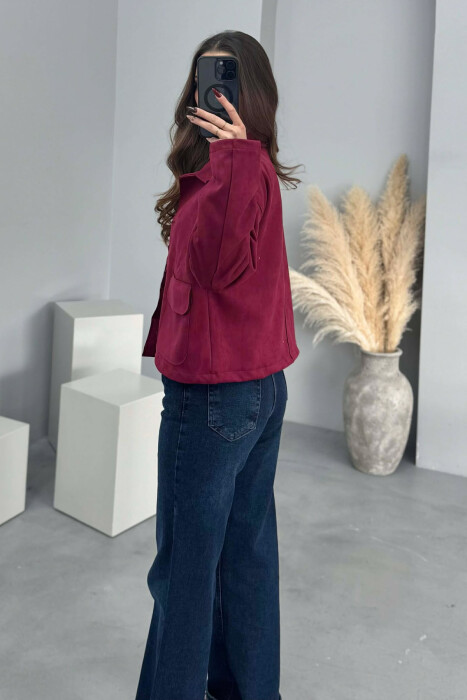 ONE COLOR POCKETS WOMEN JACKET PURPLE/LEJLA - 6