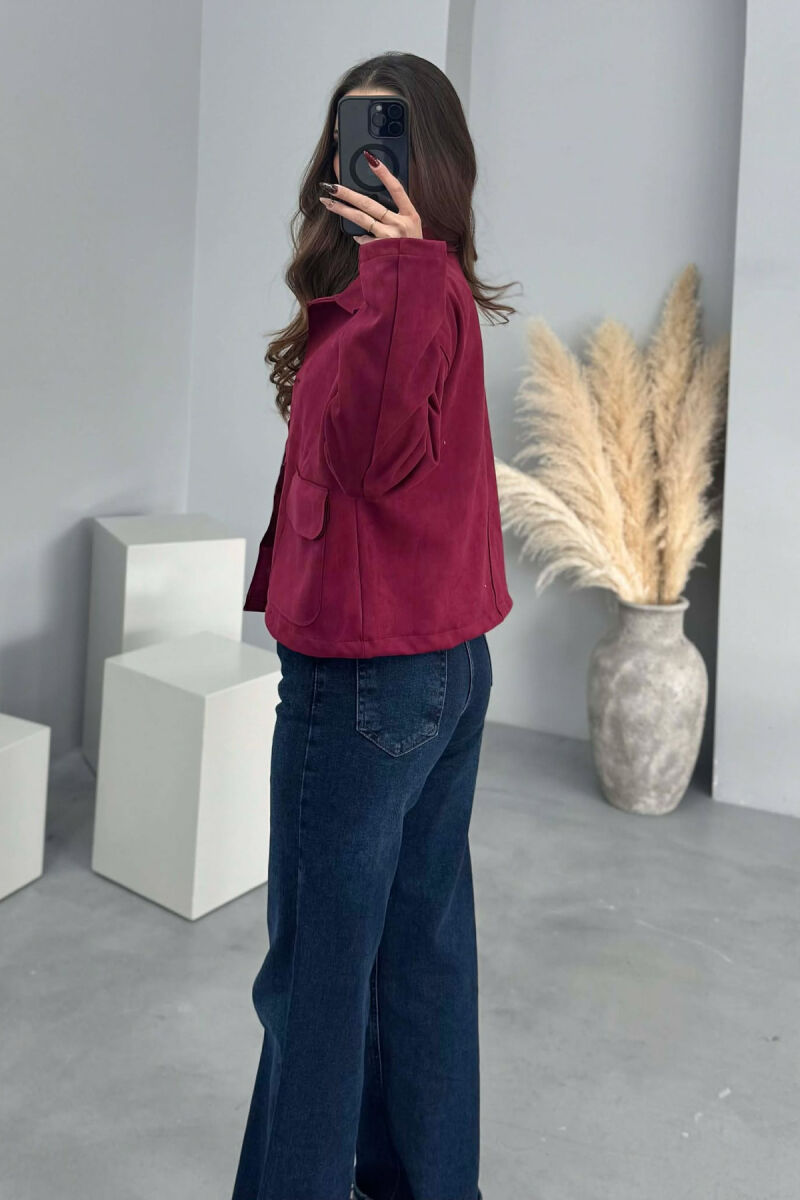 ONE COLOR POCKETS WOMEN JACKET PURPLE/LEJLA - 6