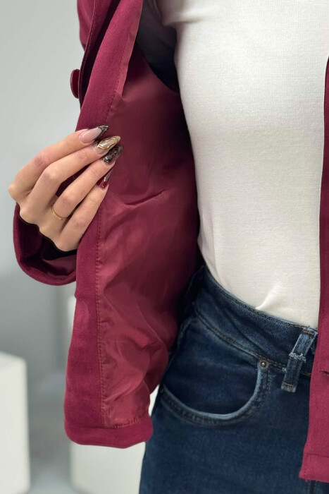 ONE COLOR POCKETS WOMEN JACKET PURPLE/LEJLA - 8