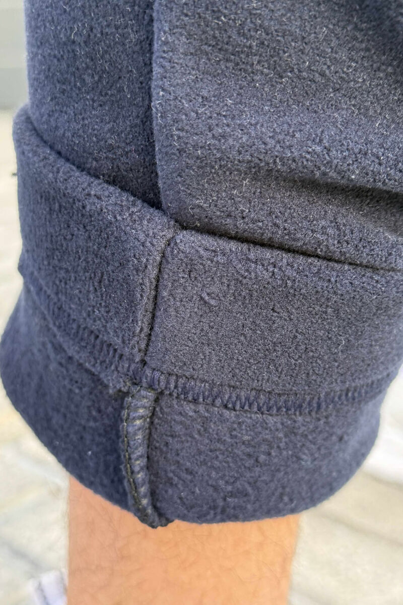 ONE COLOR POLAR SIMPLE MEN SWEATPANTS DARK BLUE/BEE - 3