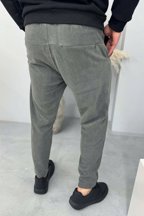 ONE COLOR POLAR SIMPLE MEN SWEATPANTS GREY ASH/GRI HIRI - 3