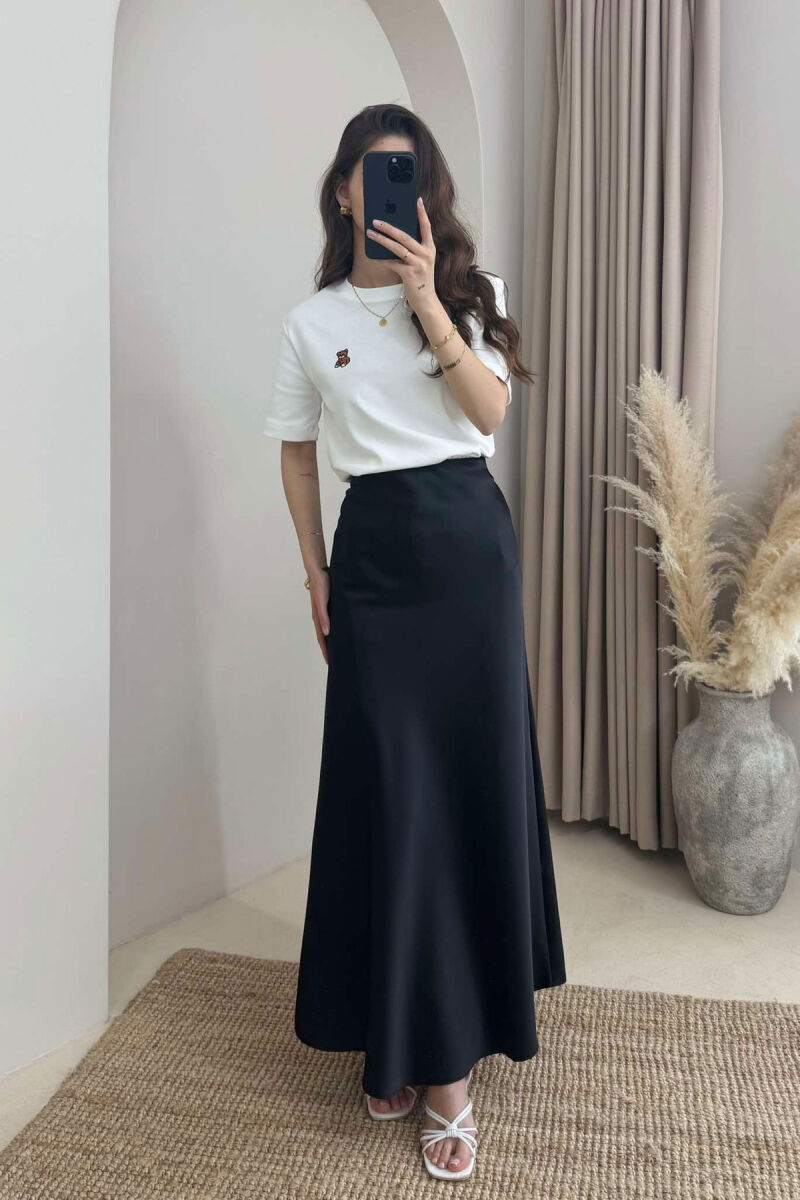 ONE COLOR ROUND NECK TEDDY BEAR LOGO WOMEN T-SHIRT WHITE-E BARDHE - 5