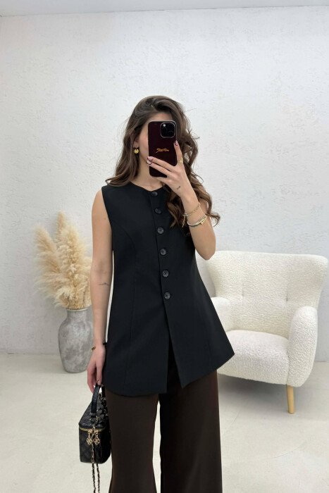 JELEK NJE NGJYRESH ME JAKE RRETHORE PER FEMRA NE NGJYRE TE ZEZE - KLAUDIO FASHION