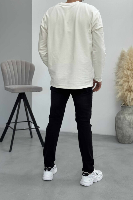 ONE COLOR SCRATCHES MEN JEANS BLACK/ E ZEZE - 4