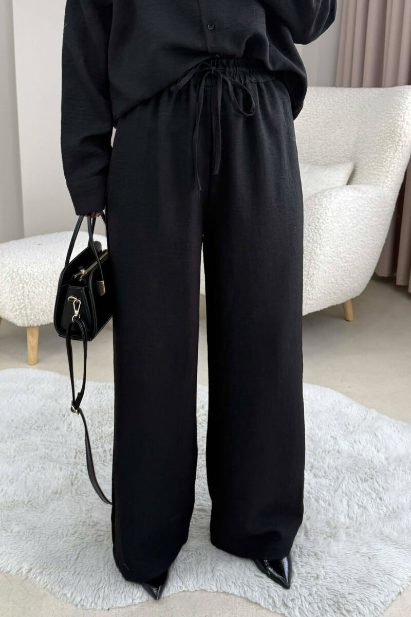 ONE COLOR SHIRT+ TROUSERS WOMEN SET BLACK/ E ZEZE - 4