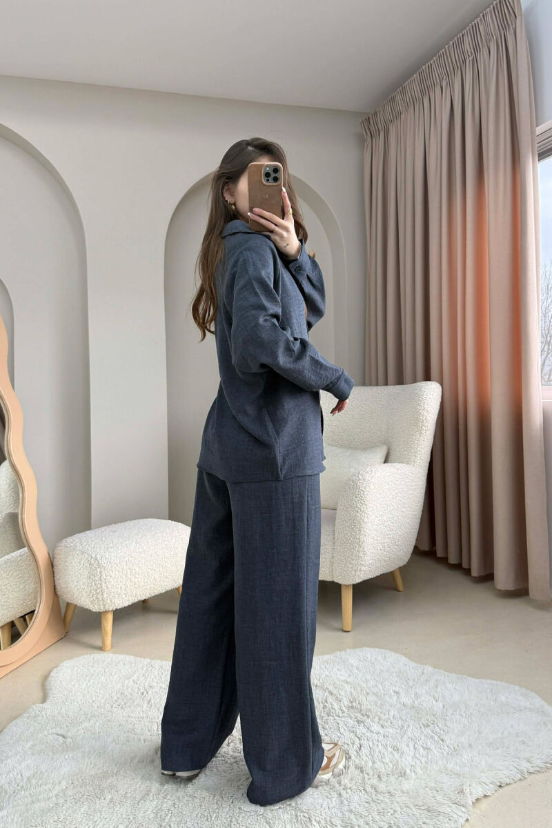 ONE COLOR SHIRT+ TROUSERS WOMEN SET LIGHTBLUE/BZ - 2