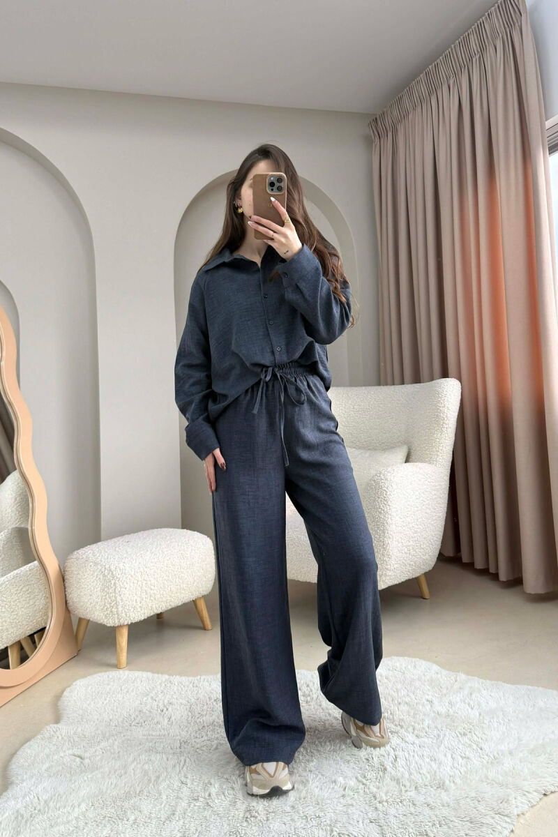 ONE COLOR SHIRT+ TROUSERS WOMEN SET LIGHTBLUE/BZ - 3