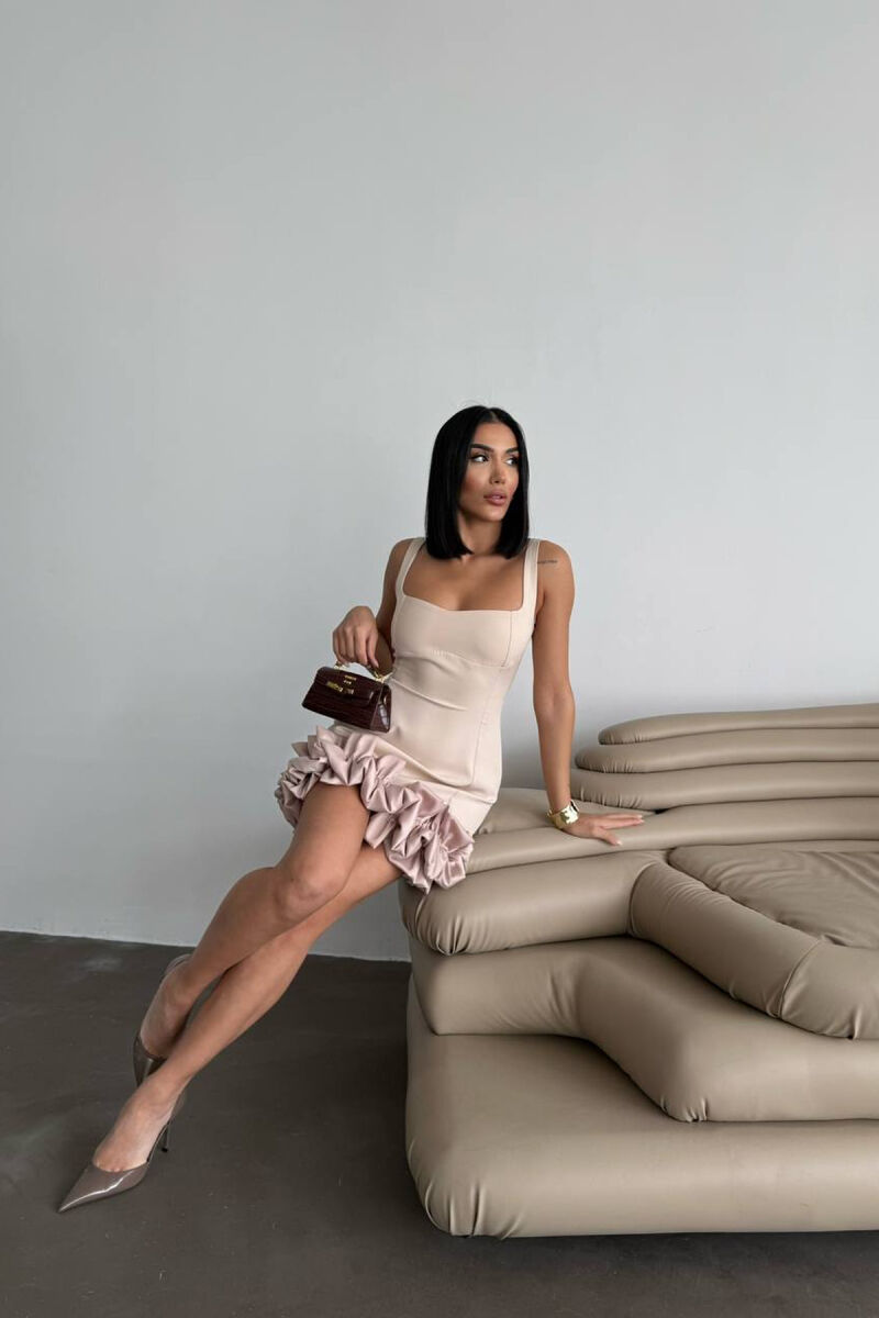 ONE COLOR SHORT WOMAN DRESS BLACK/ E ZEZE - 2