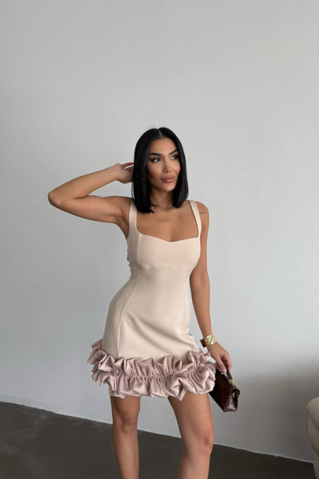 ONE COLOR SHORT WOMAN DRESS BLACK/ E ZEZE - KLAUDIO FASHION