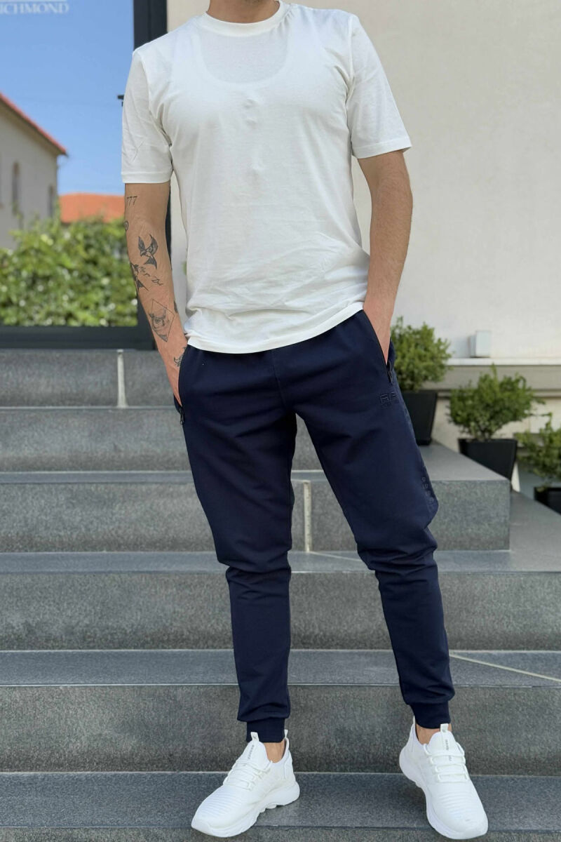 ONE COLOR SIDE WRITTINGS MEN SWEATPANTS BLUE/BLU - 2