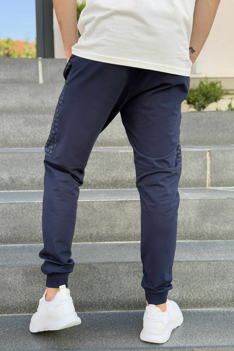 ONE COLOR SIDE WRITTINGS MEN SWEATPANTS BLUE/BLU - 3