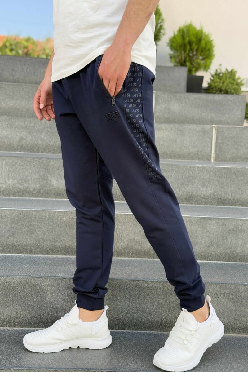 ONE COLOR SIDE WRITTINGS MEN SWEATPANTS BLUE/BLU - 4