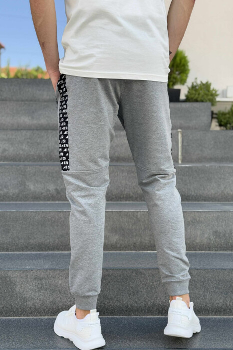 ONE COLOR SIDE WRITTINGS MEN SWEATPANTS LIGHT GREY/GZ - 4