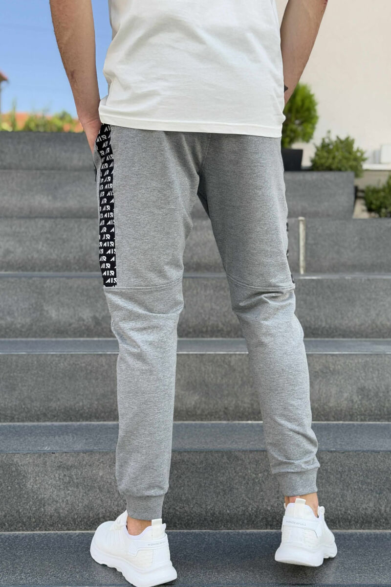 ONE COLOR SIDE WRITTINGS MEN SWEATPANTS LIGHT GREY/GZ - 4