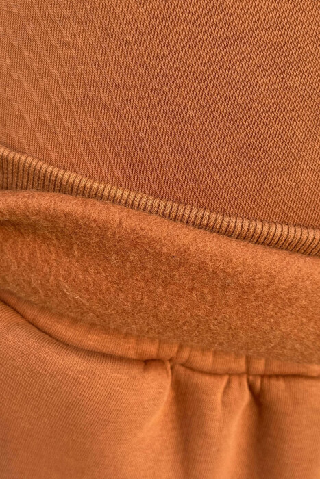 ONE COLOR SIMPLE BLOUSE+JOGGERS MEN SET BROWN/KAFE - 2