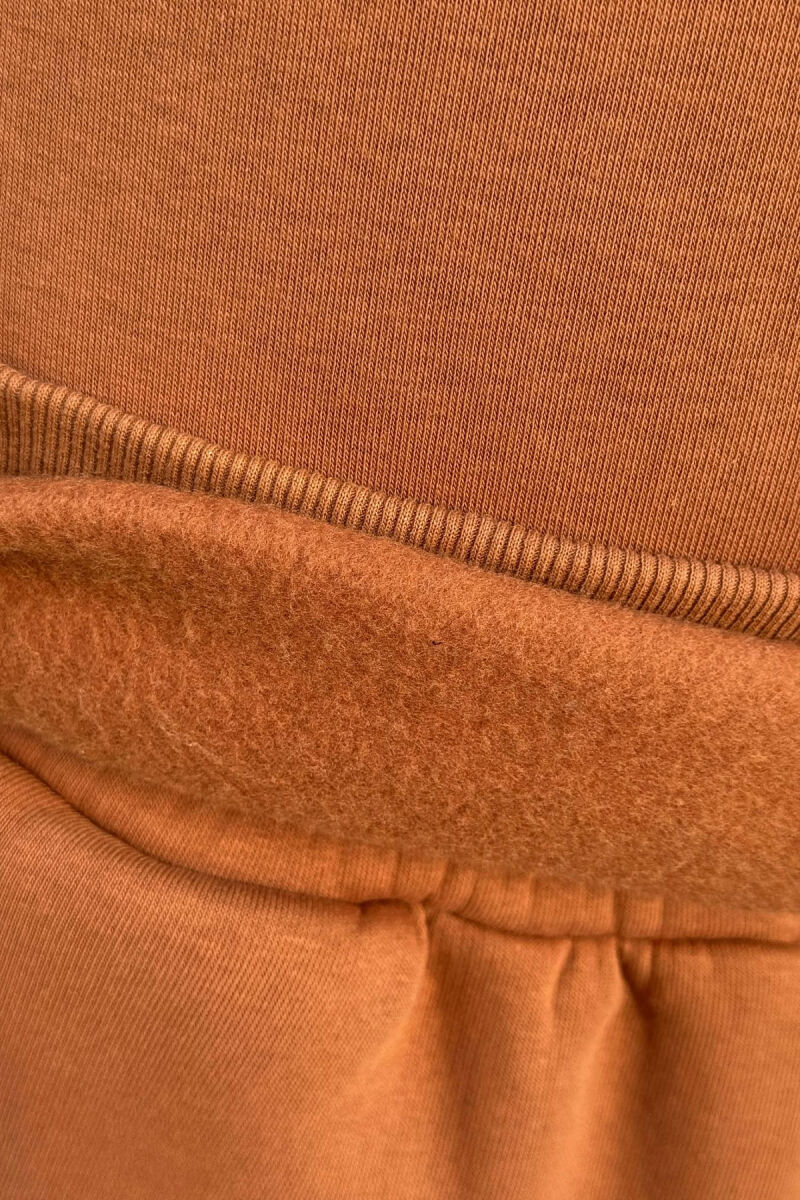 ONE COLOR SIMPLE BLOUSE+JOGGERS MEN SET BROWN/KAFE - 2