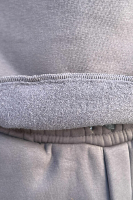 ONE COLOR SIMPLE BLOUSE+JOGGERS MEN SET DARK GREY/GEE - 4