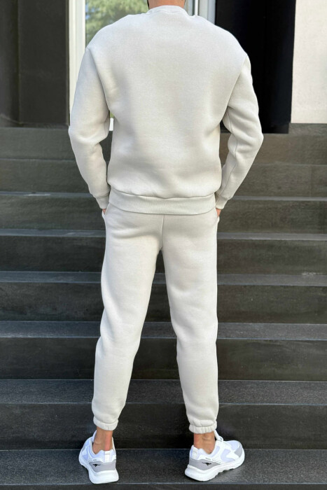 ONE COLOR SIMPLE BLOUSE+JOGGERS MEN SET LIGHT GREY/GZ - 4