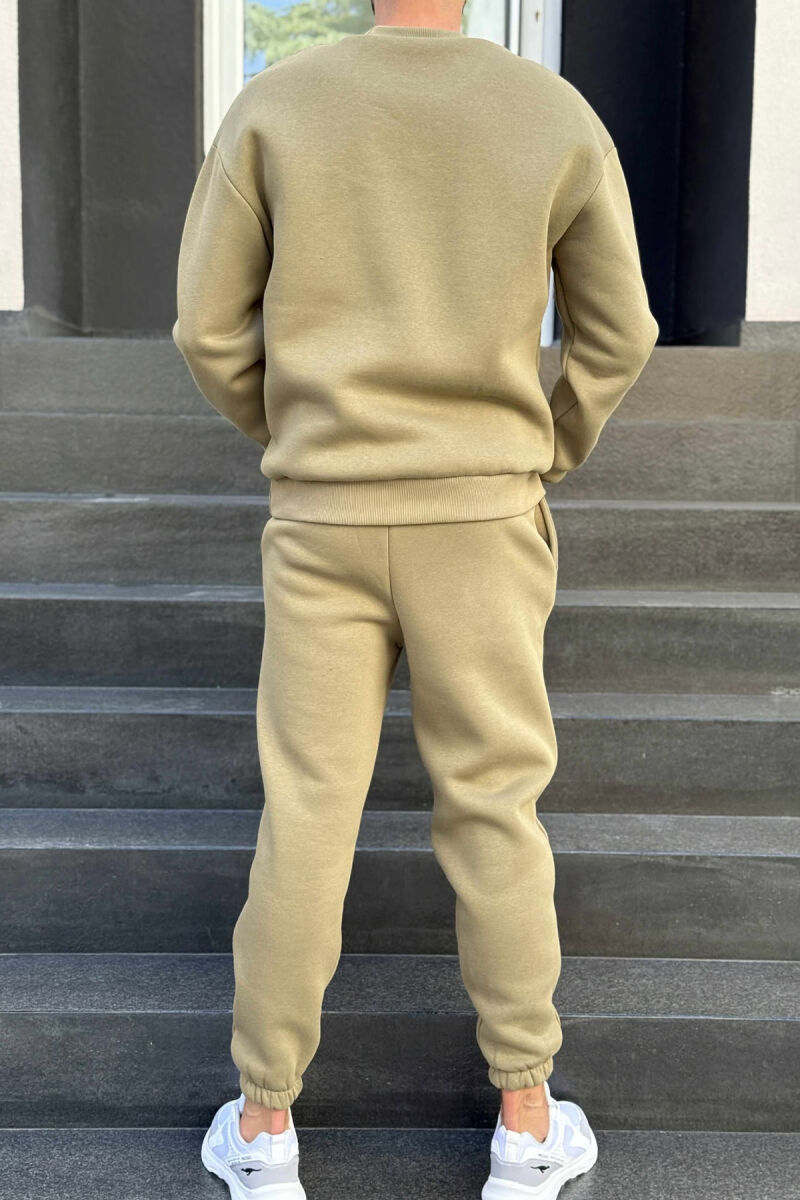 ONE COLOR SIMPLE BLOUSE+JOGGERS MEN SET OLIVE/ULLI - 5