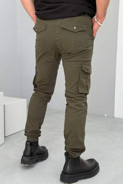 ONE COLOR SIMPLE CARGO MEN PANTS GREEN/JESHILE - 3