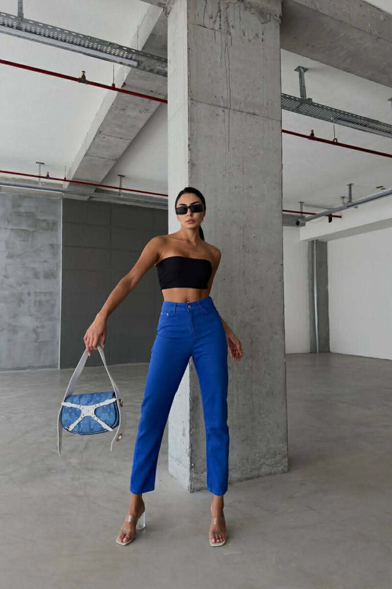 ONE COLOR SIMPLE DENIM WOMEN JEANS BLUE/BLU - 2