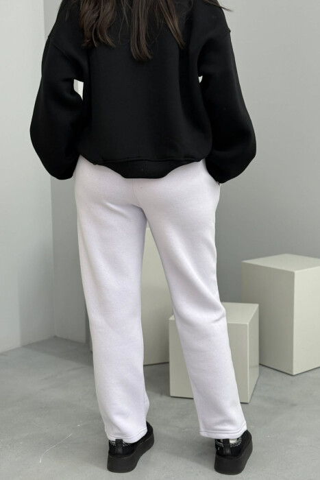 ONE COLOR SIMPLE FLUFFY WOMEN SWEATPANTS LIGHT PURPLE/LEZB - 3