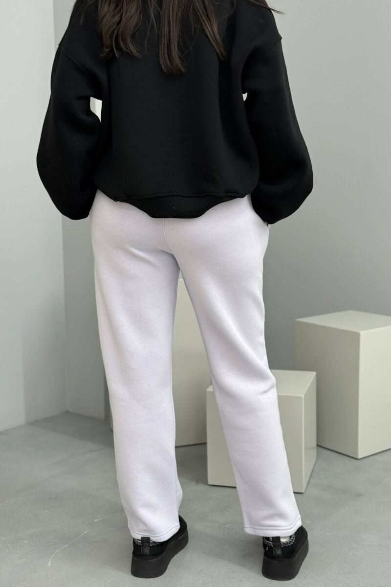 ONE COLOR SIMPLE FLUFFY WOMEN SWEATPANTS LIGHT PURPLE/LEZB - 3