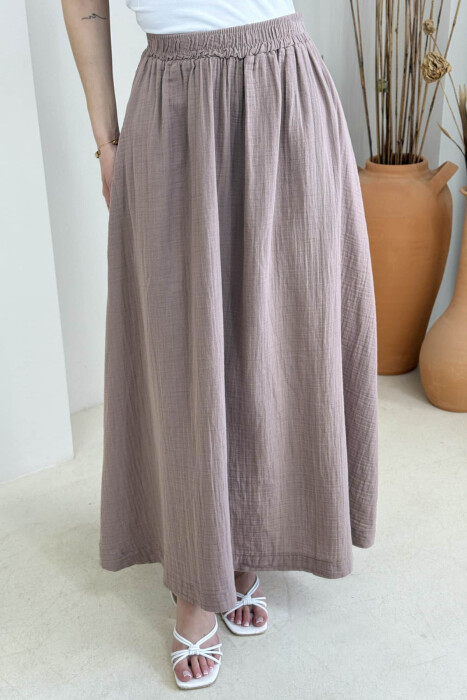 ONE COLOR SIMPLE LONG WOMEN SKIRT VINEGAR/UTHULL - 1