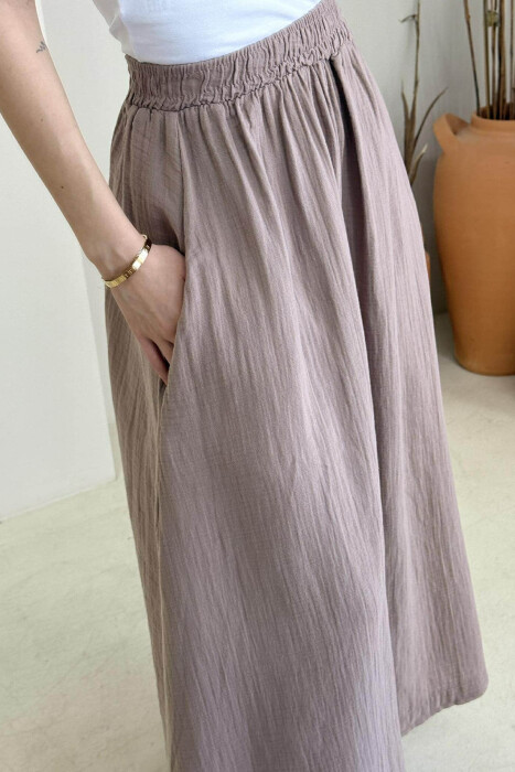 ONE COLOR SIMPLE LONG WOMEN SKIRT VINEGAR/UTHULL - 4