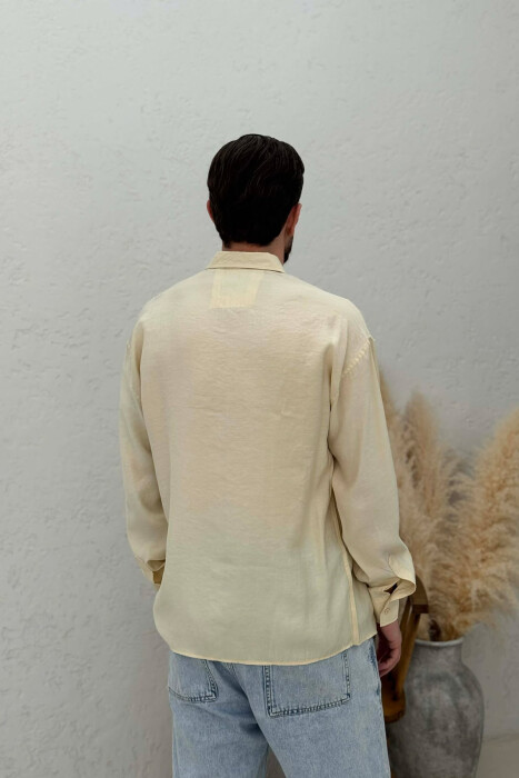 ONE COLOR SIMPLE MAN SHIRT CREAM/KREM - 2