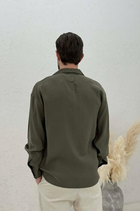 ONE COLOR SIMPLE MAN SHIRT GREEN/JESHILE - 2