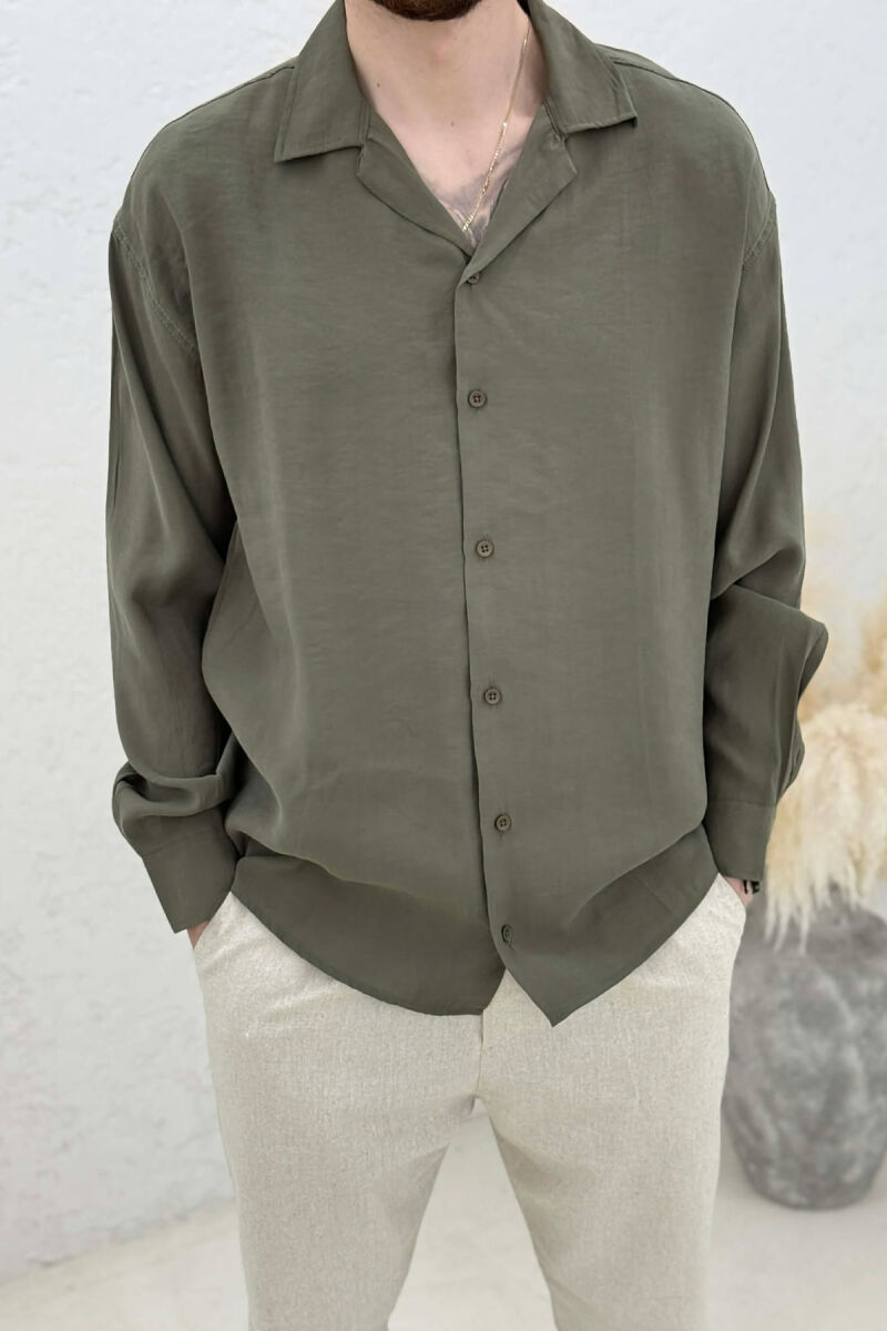 ONE COLOR SIMPLE MAN SHIRT GREEN/JESHILE - 4