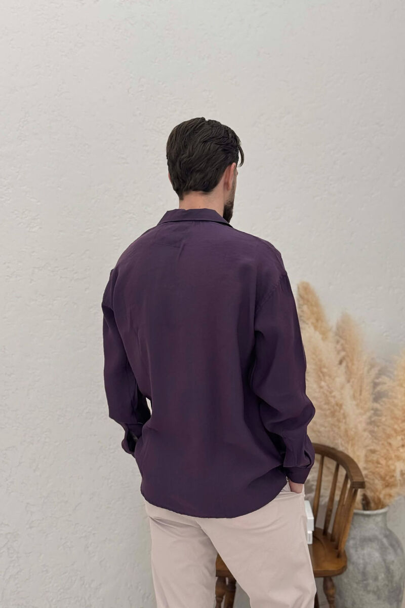 ONE COLOR SIMPLE MAN SHIRT PURPLE/LEJLA - 2