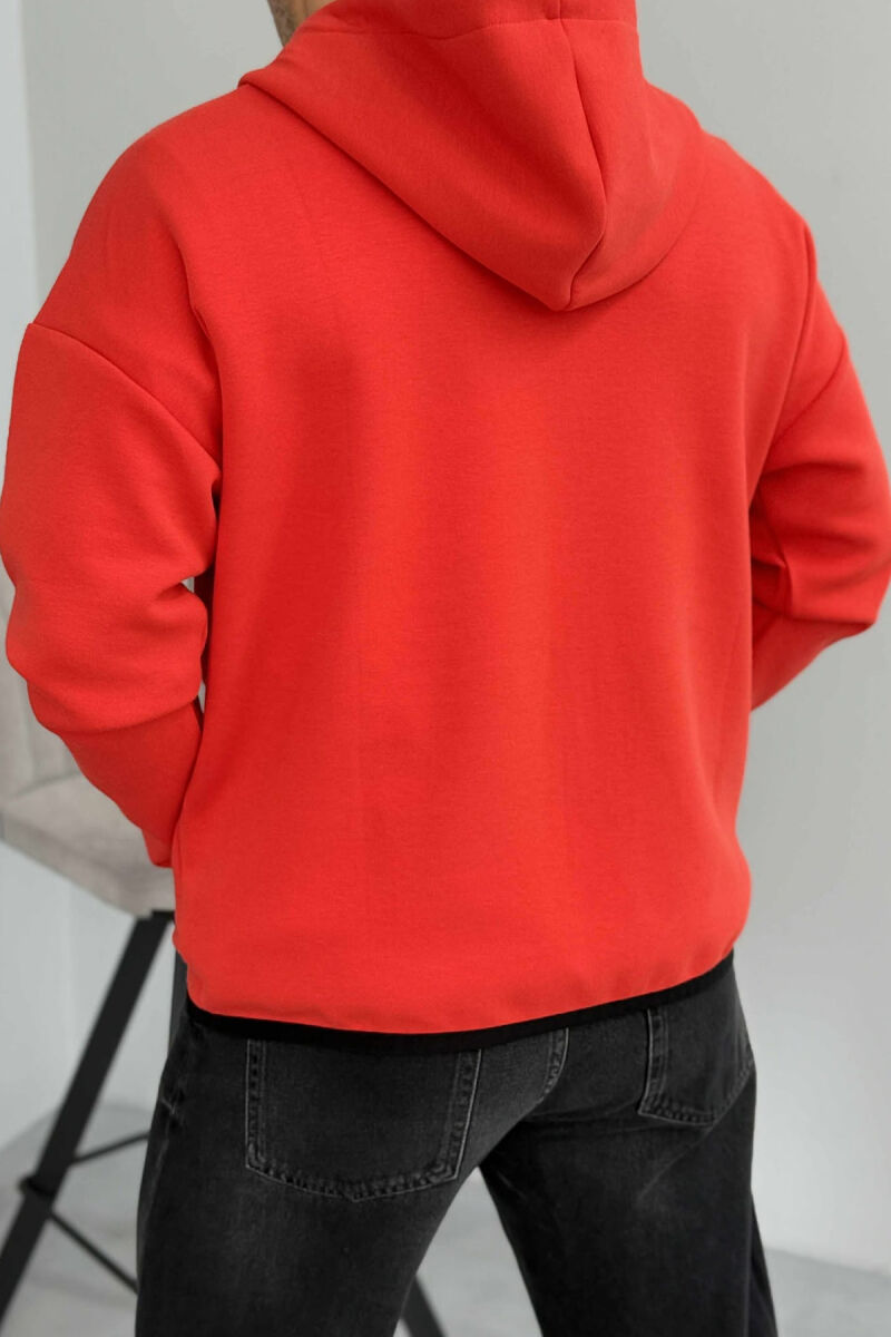 ONE COLOR SIMPLE MEN COTTON JACKETS RED/E KUQE - 4