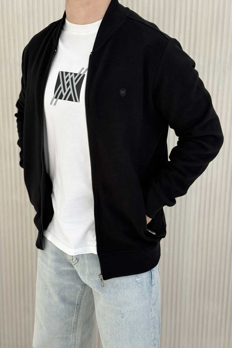 ONE COLOR SIMPLE MEN JACKET BLACK/ E ZEZE - 2