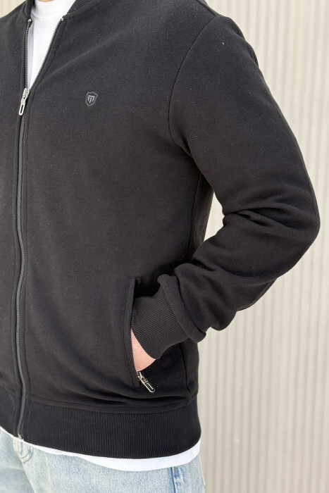 ONE COLOR SIMPLE MEN JACKET BLACK/ E ZEZE - 3