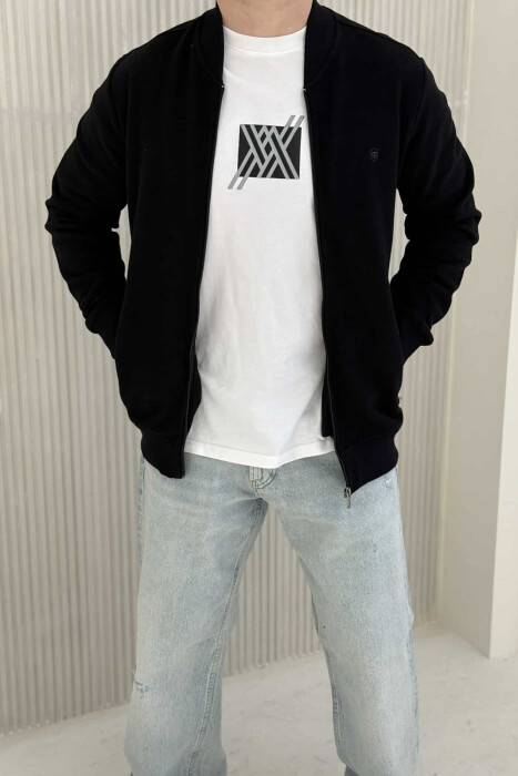 ONE COLOR SIMPLE MEN JACKET BLACK/ E ZEZE 