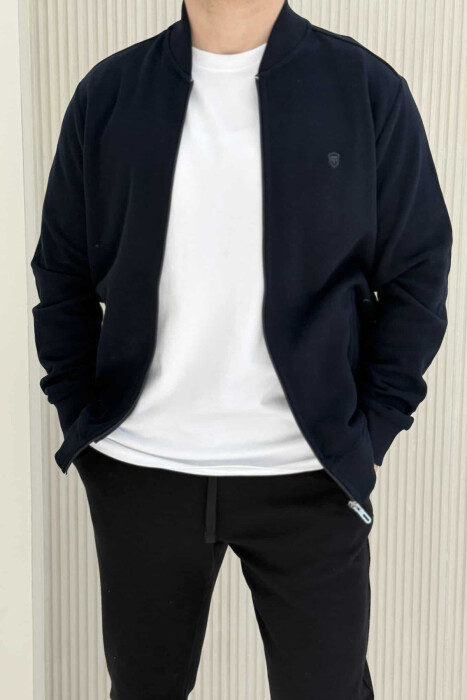 ONE COLOR SIMPLE MEN JACKET BLUE/BLU - 1