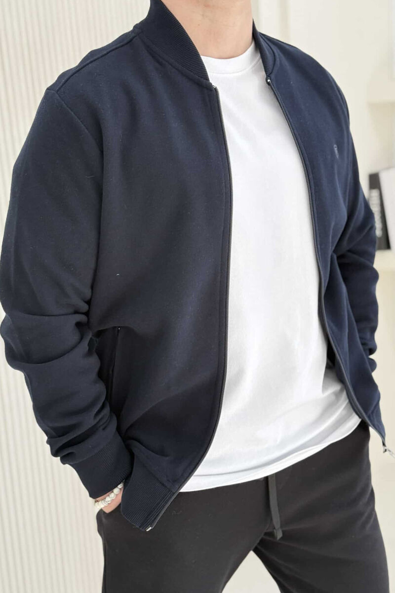 ONE COLOR SIMPLE MEN JACKET BLUE/BLU - 2