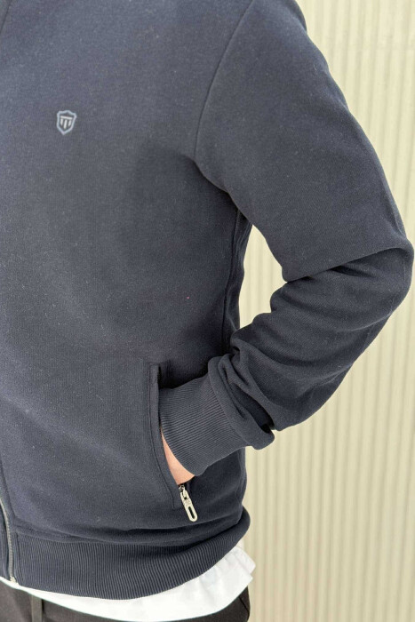 ONE COLOR SIMPLE MEN JACKET BLUE/BLU - 3