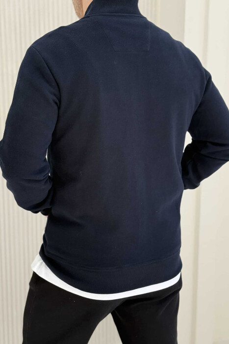 ONE COLOR SIMPLE MEN JACKET BLUE/BLU - 4