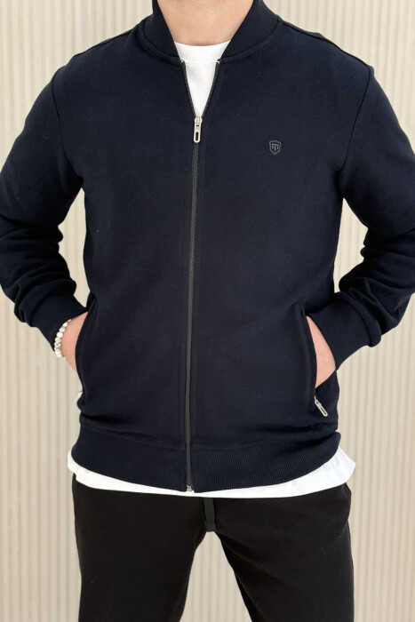 ONE COLOR SIMPLE MEN JACKET BLUE/BLU - 5