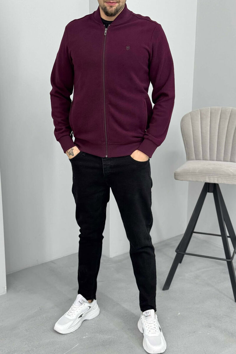 ONE COLOR SIMPLE MEN JACKET BURGUNDY/VISHNJE - 1