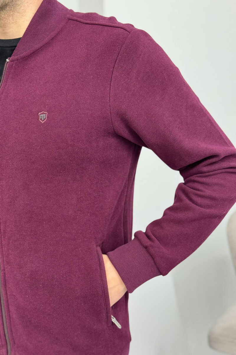 ONE COLOR SIMPLE MEN JACKET BURGUNDY/VISHNJE - 3